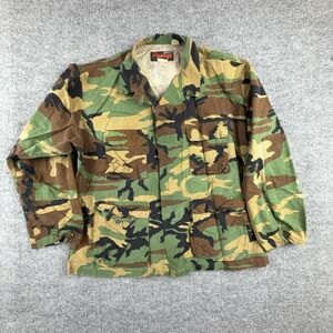 Prestige Jacket Mens 2XL Camo Tactical Field Cotton Military Button Pockets